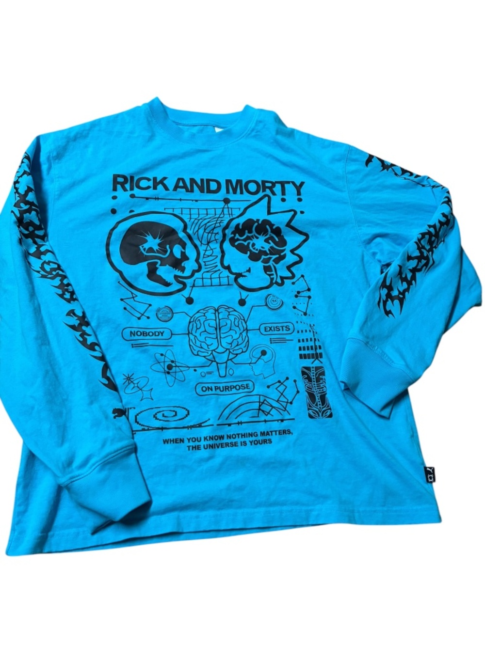 PUMA Hoops x Rick and Morty Long Sleeve T-Shirt Size Small